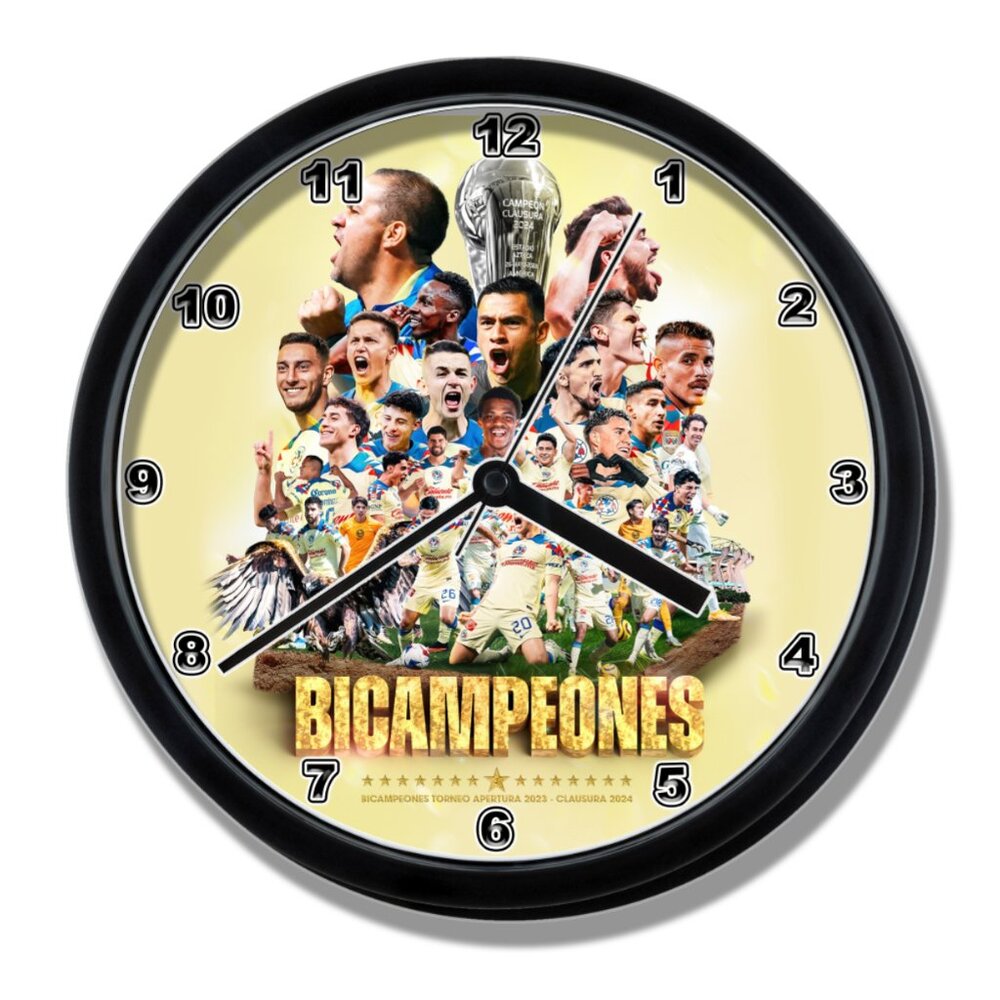 Club America Bicampeon Torneo Apertura - Clausura 2023 liga mx  CLOCK NEW